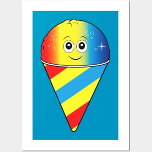 Cute Cartoon Snow Cone Posters and Art